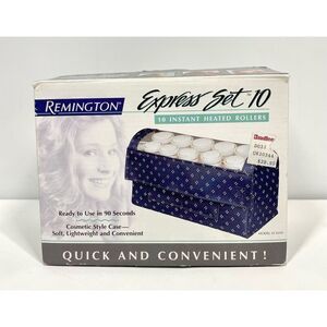 Vintage Remington Express 10 Instant Heated Rollers Hair Curlers Travel Boxed